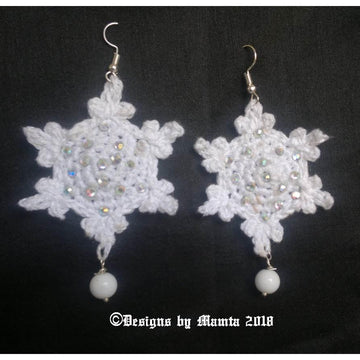 Thank You Snowflakes Crochet Earrings Pattern