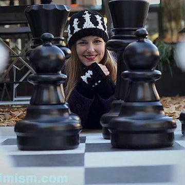 Chess Fingerless Mitts