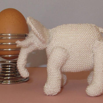 World's Tiniest White Elephant Amigurumi Toy