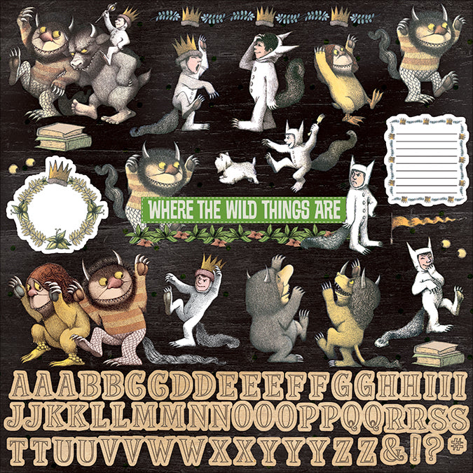 Paper House Cardstock Stickers 12"X12" - Where The Wild Things Are