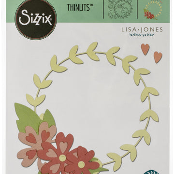 Sizzix Thinlits Dies By Lisa Jones 9/Pkg - Floral Wreath