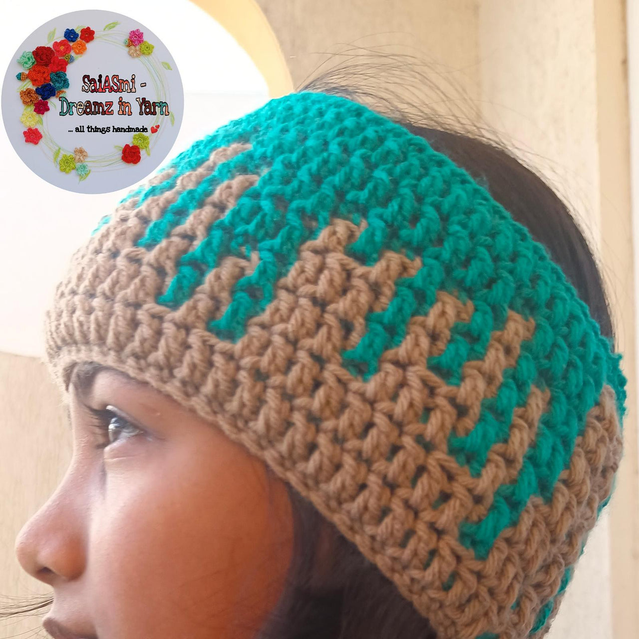 Drip Paint Mosaic Earwrmer