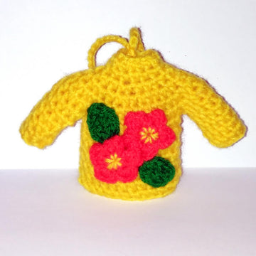 Yellow sweater ornament