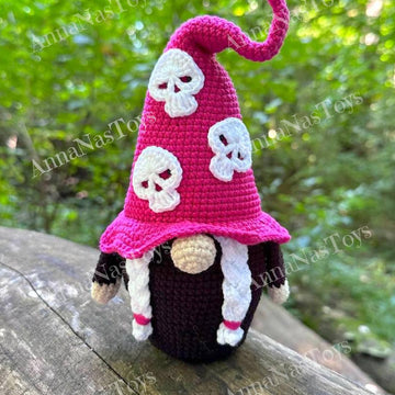 Witch with skulls on Halloween