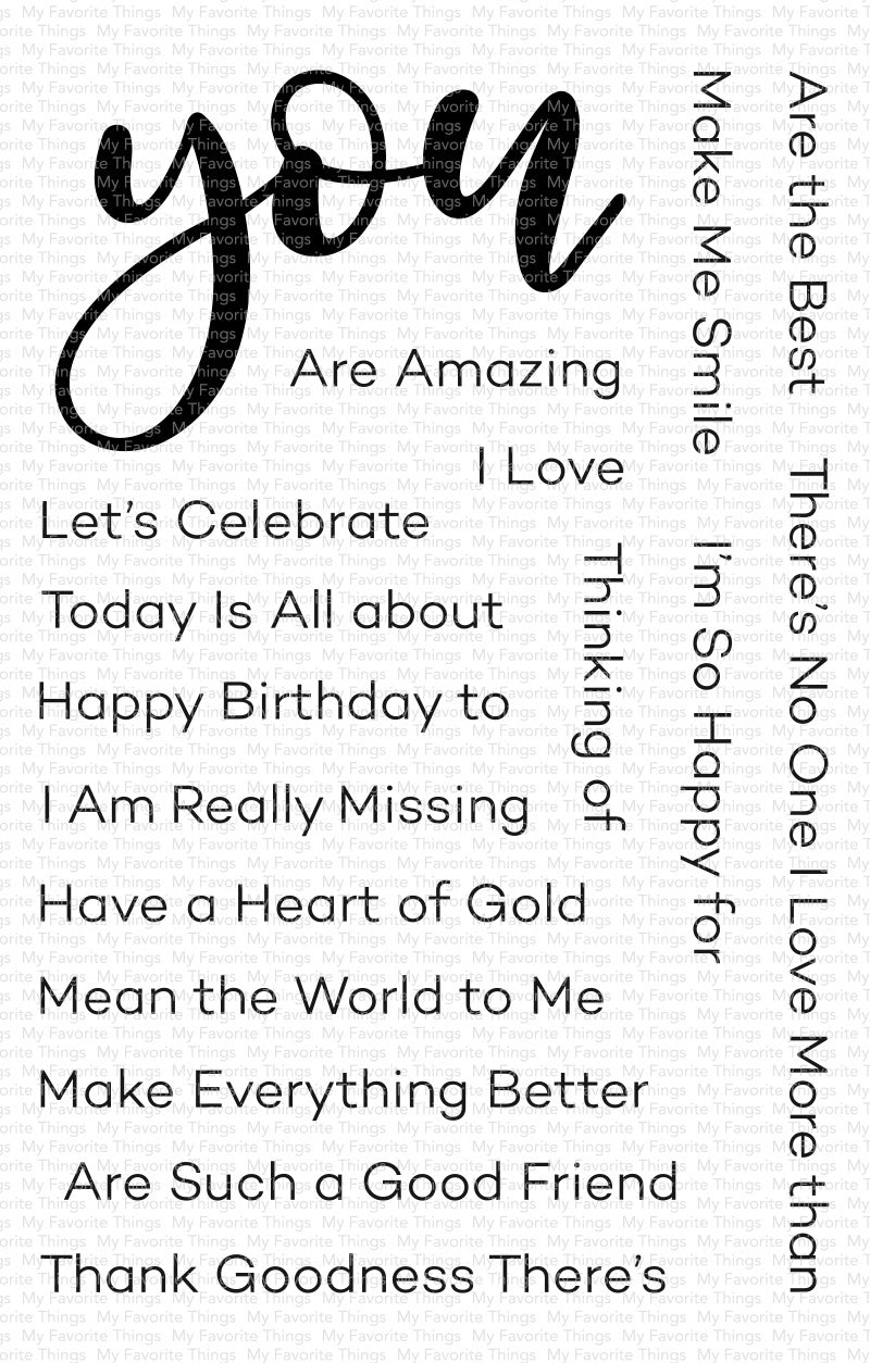 My Favorite Things Clear Stamps 4"X6" - All About You