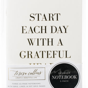Teresa Collins Travelers Notebooks Set 4"X7" 3/Pkg - Grateful Heart