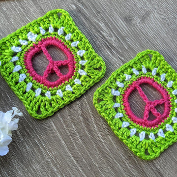 Peace Sign Granny Square