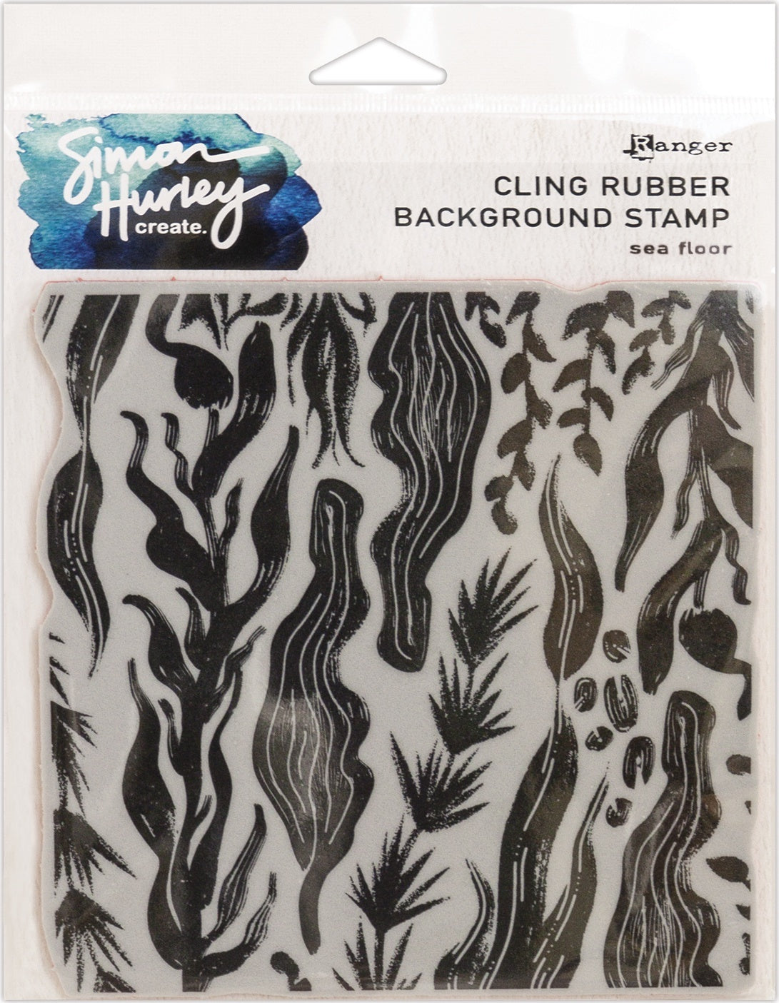 Ranger Simon Hurley create. Cling Stamps 6"X6" - Sea Floor