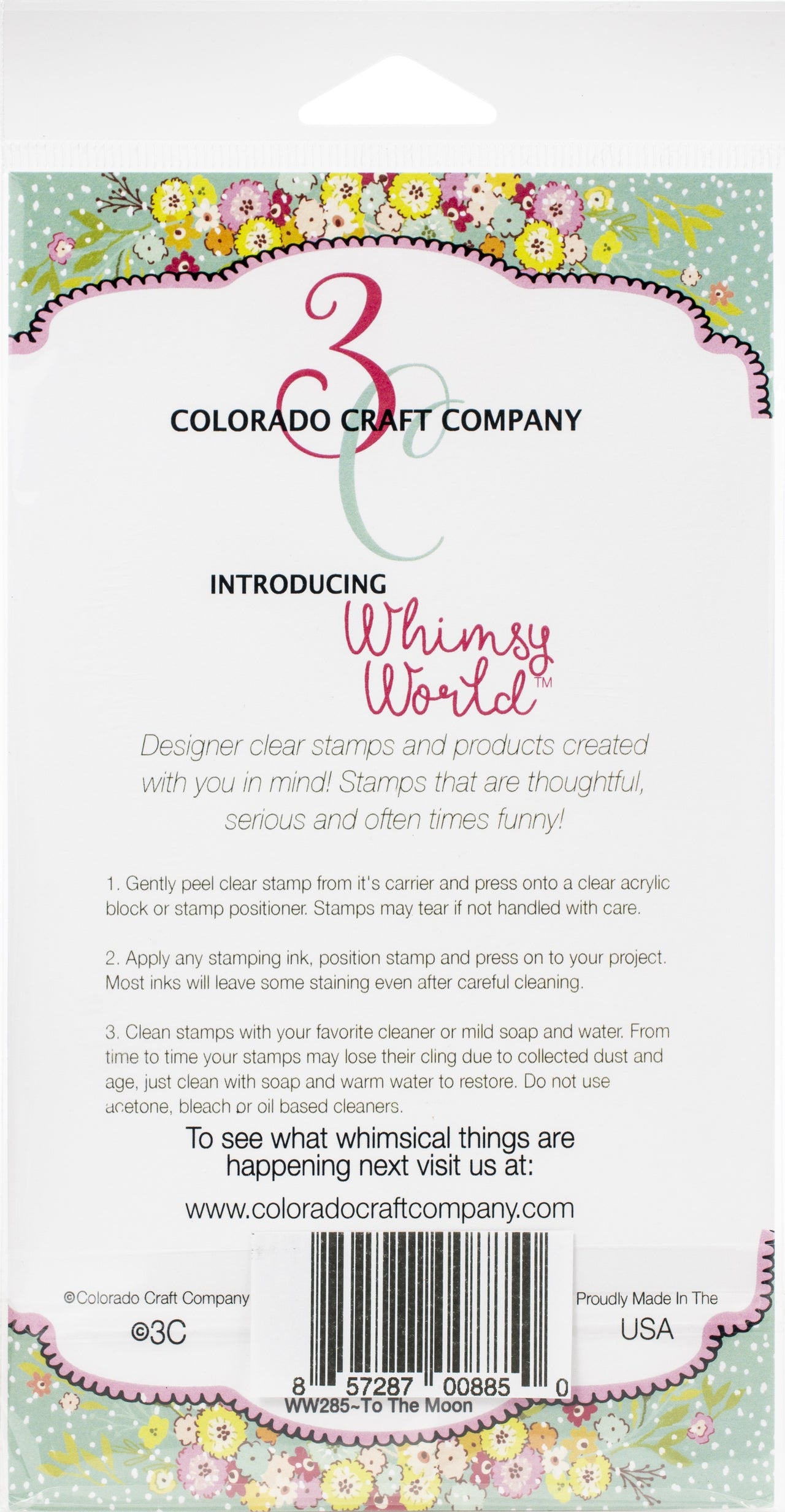 Colorado Craft Company Clear Stamps 4"X6" - To The Moon-Whimsy World