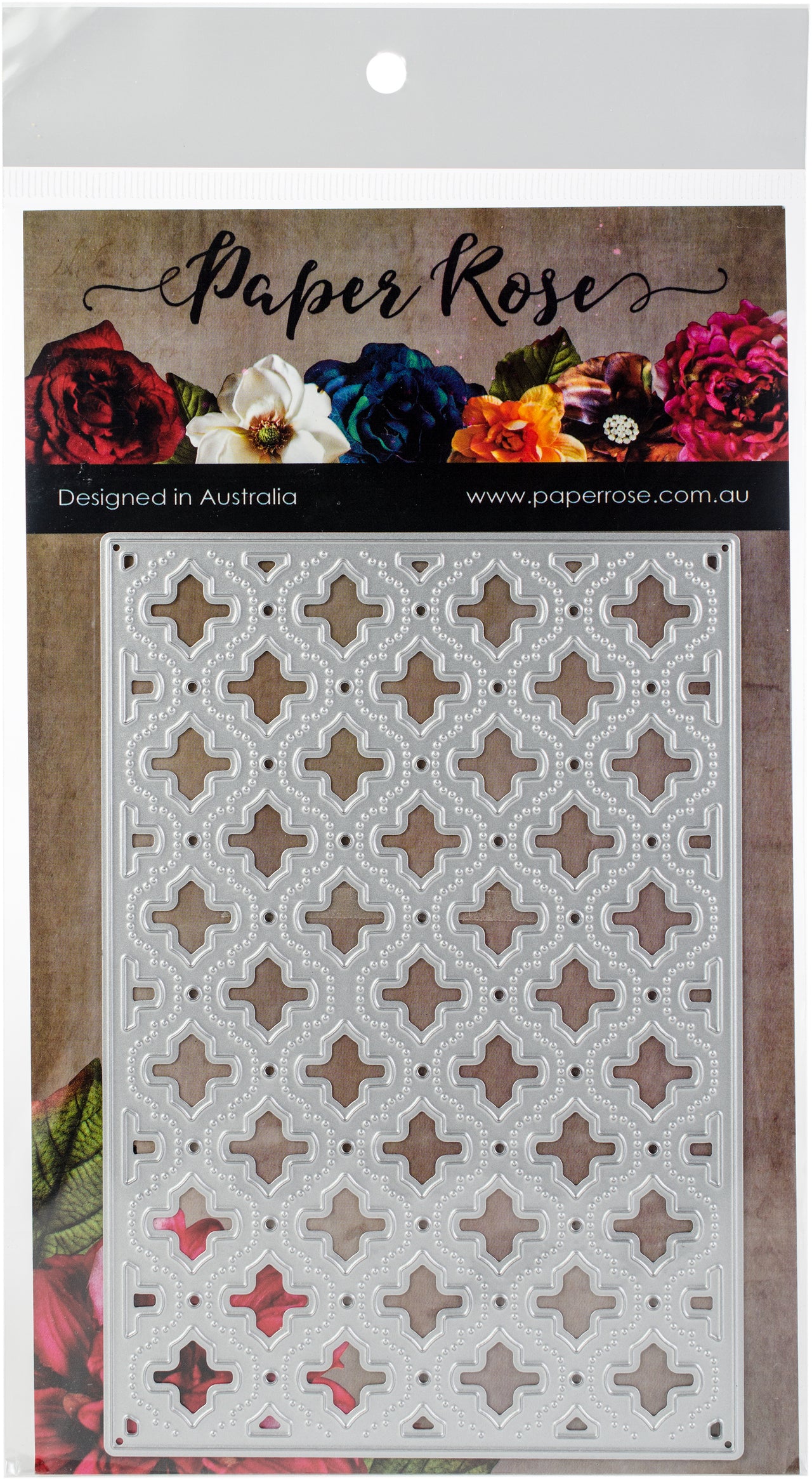 Paper Rose Dies - Quatrefoil Background 2