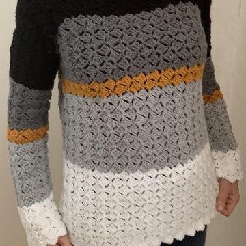 Slanted Squares Sweater
