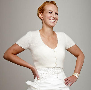 Cardigan with short sleeve