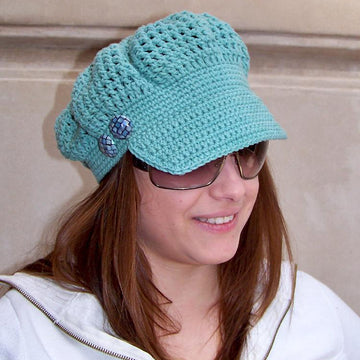 Newsboy Hat, Crochet Newsboy Cap