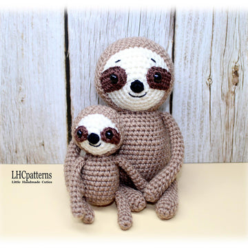 Sloth Mother and Baby Crochet Pattern