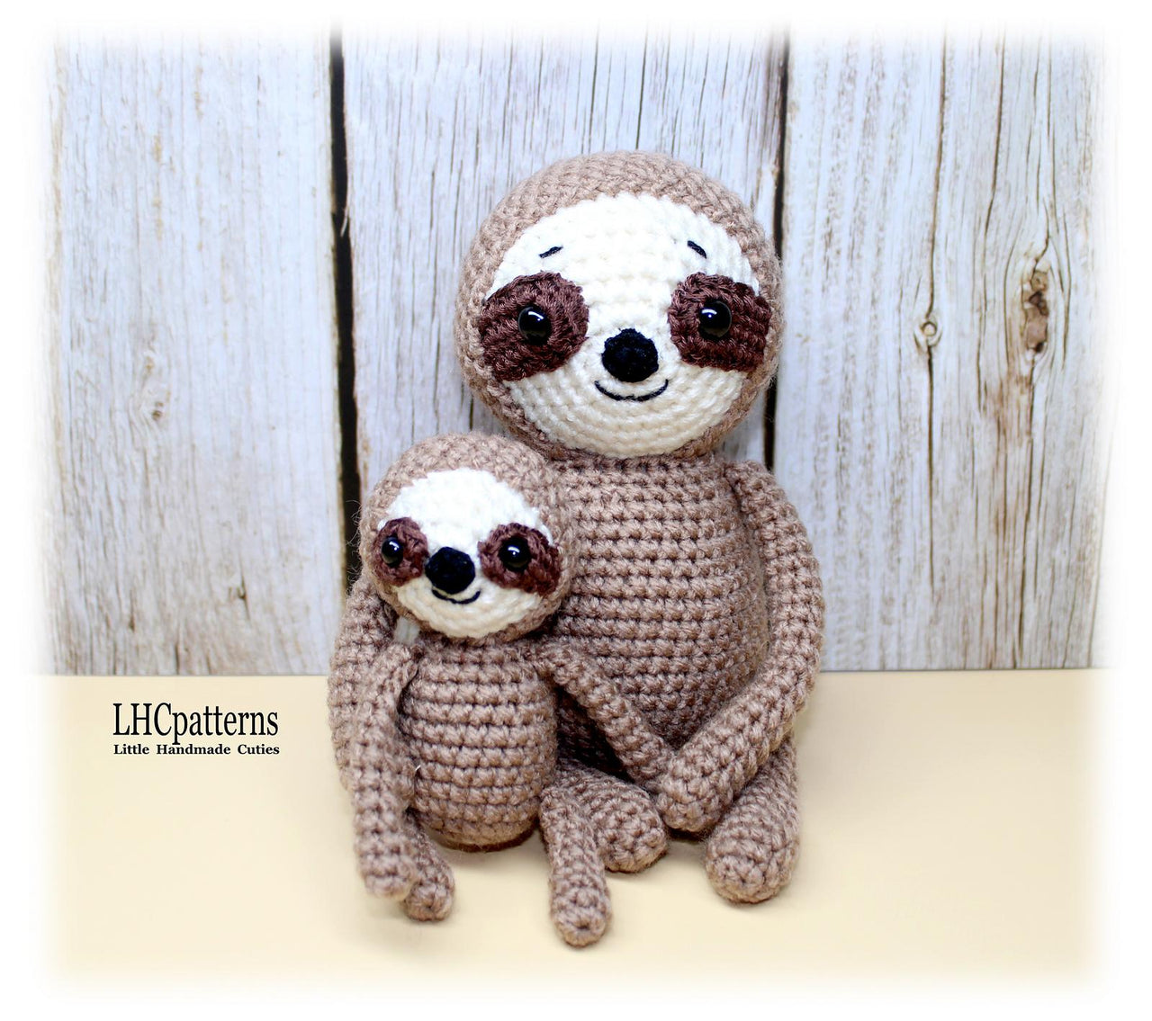 Sloth Mother and Baby Crochet Pattern