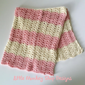 Peek a Boo Chevron Baby Blanket