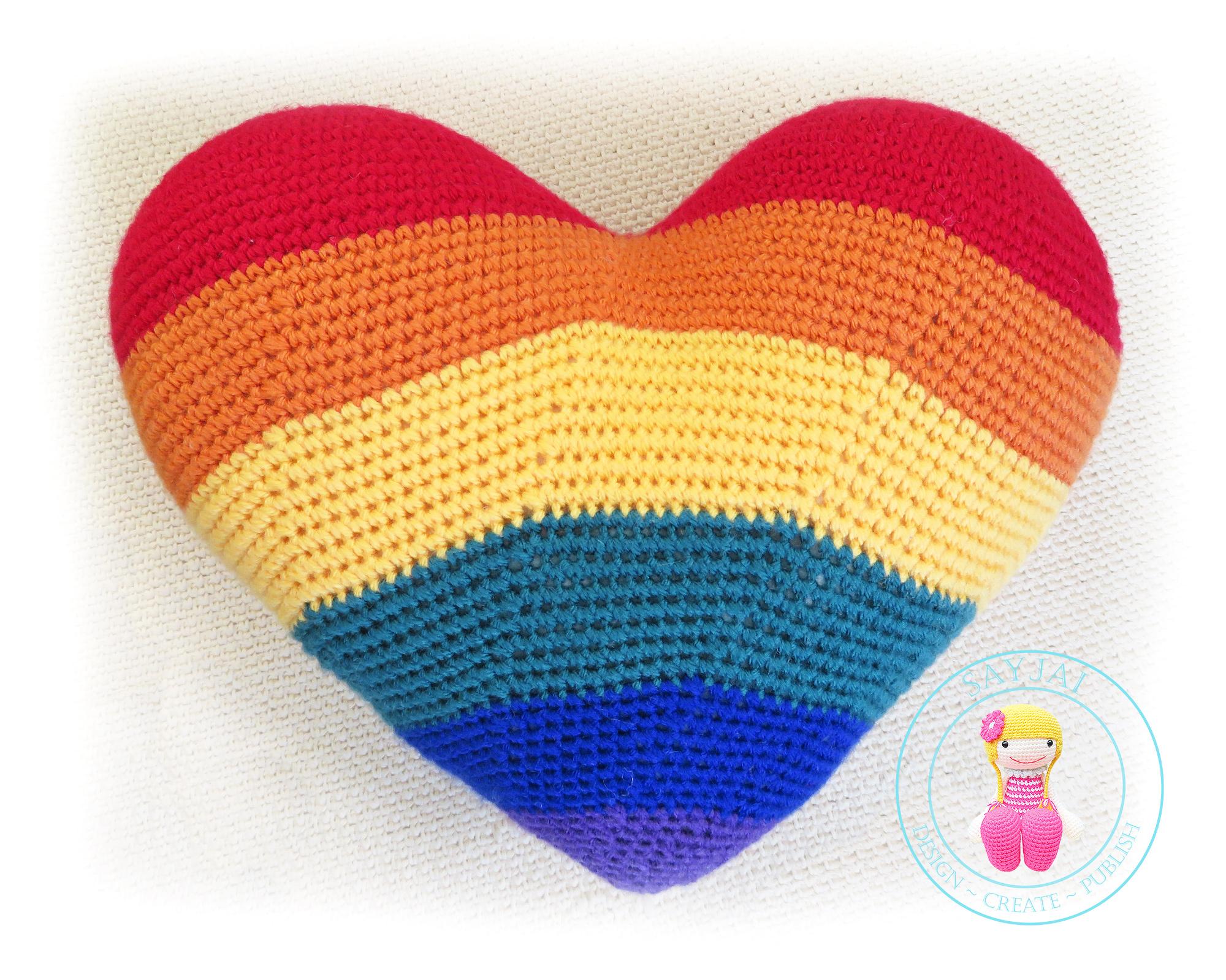 Heart Cushion - PDF crochet pattern