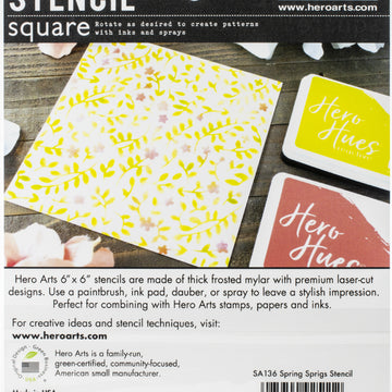 Hero Arts Stencil 6"X6" - Spring Sprigs