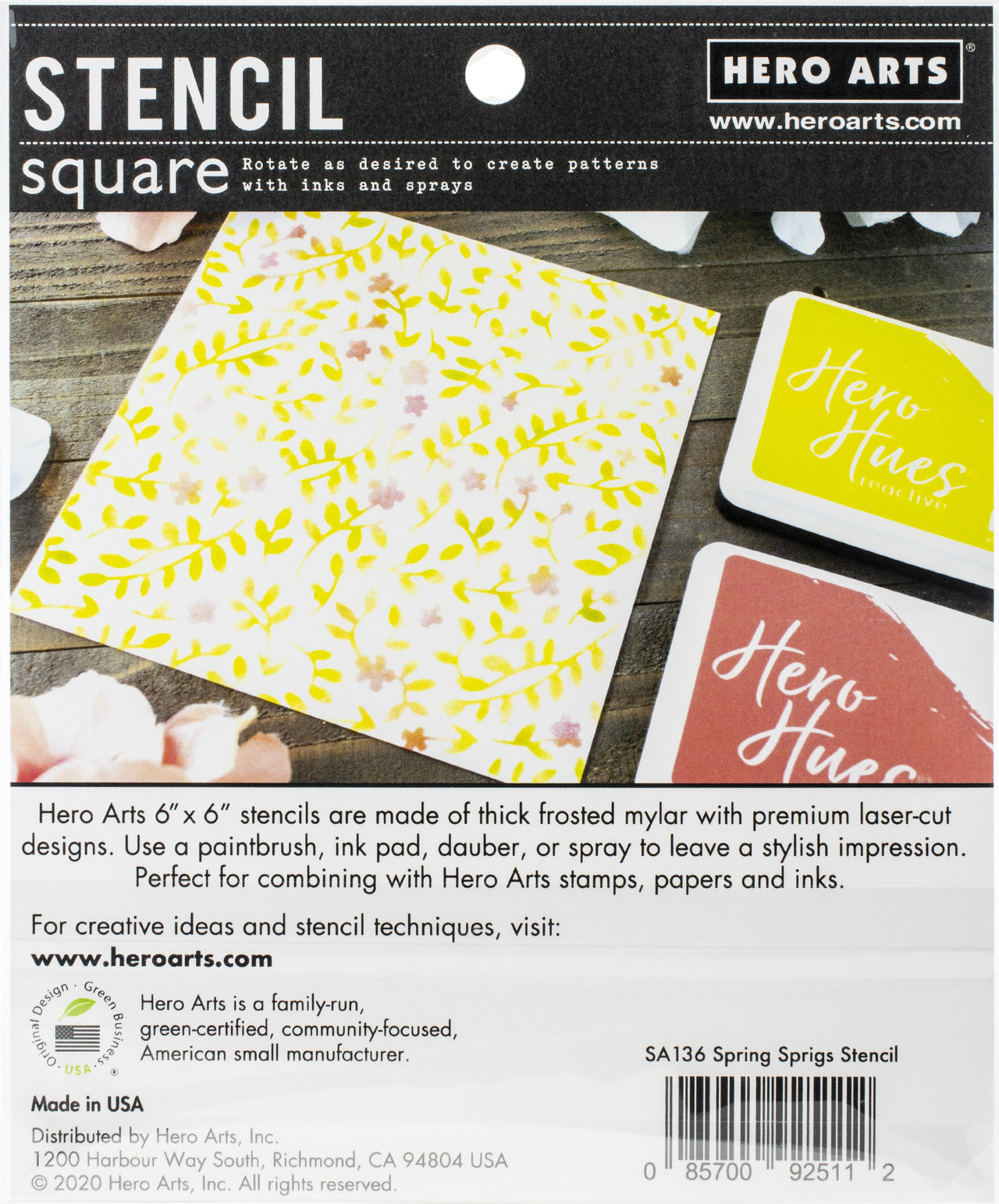 Hero Arts Stencil 6"X6" - Spring Sprigs