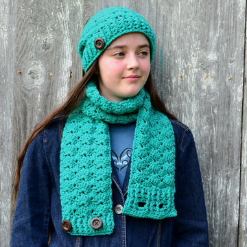 Receeding Shells Beanie and Scarf