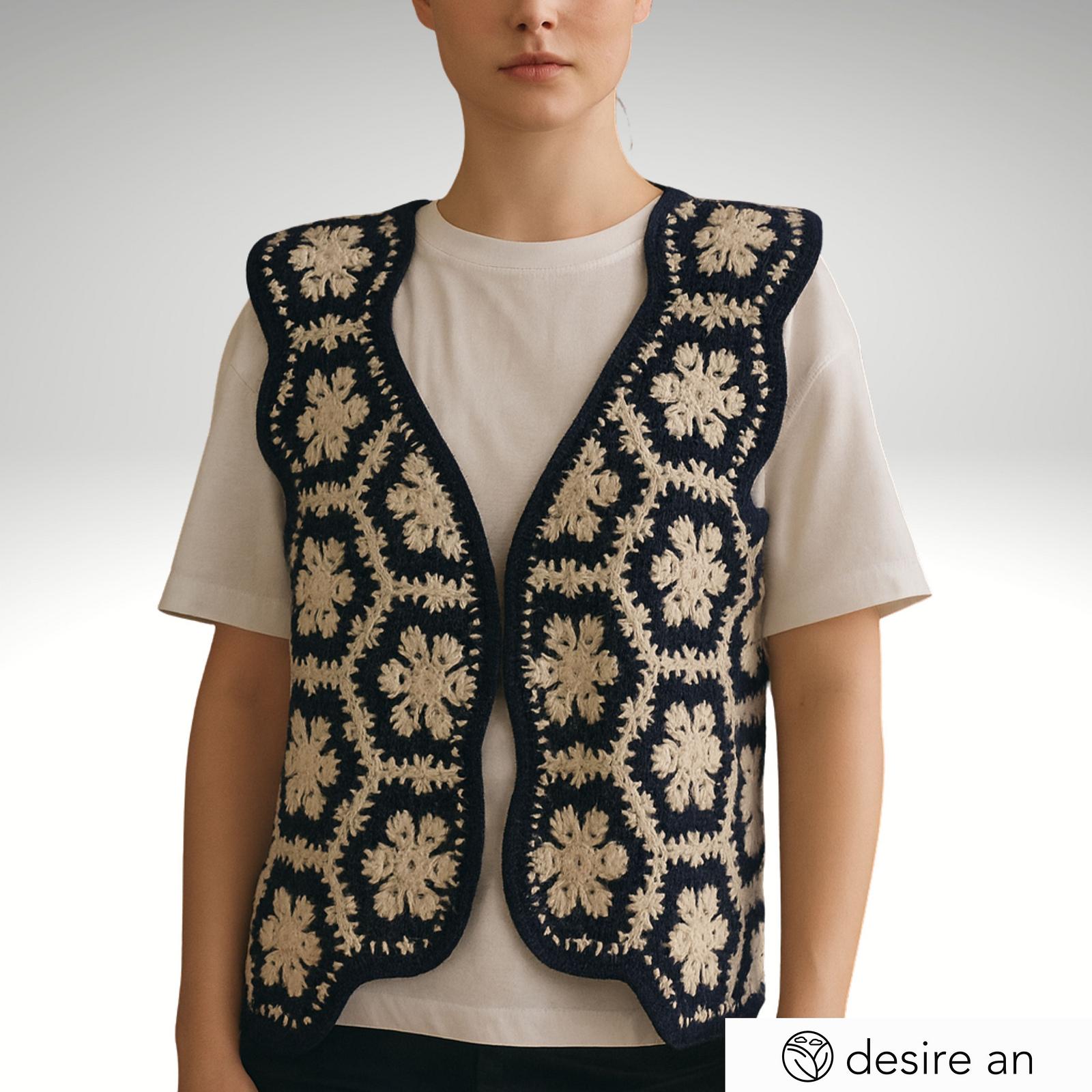 Flower Vest – Granny Square Crochet Pattern