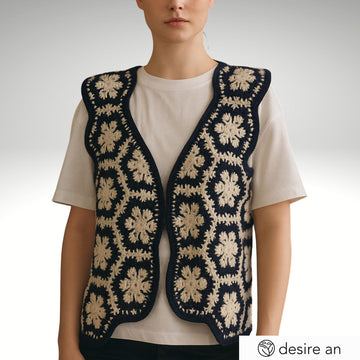 Flower Vest – Granny Square Crochet Pattern