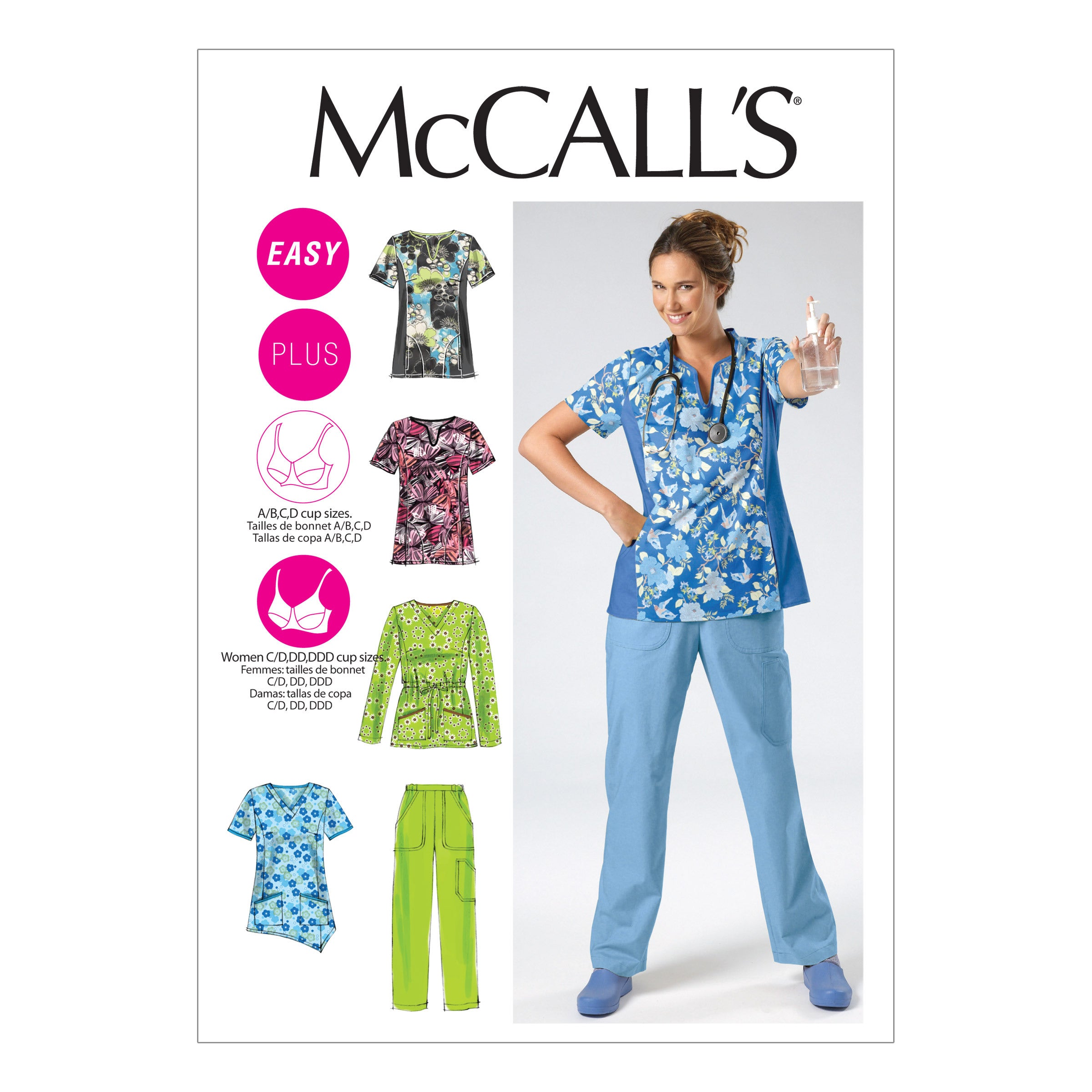 McCall's Misses'/Women's Scrubs Tops and Pants M6473 - Sewing Pattern