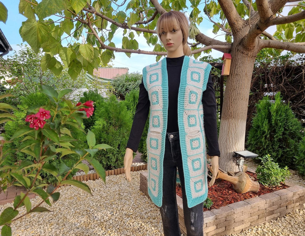 Crochet Vest with granny squares