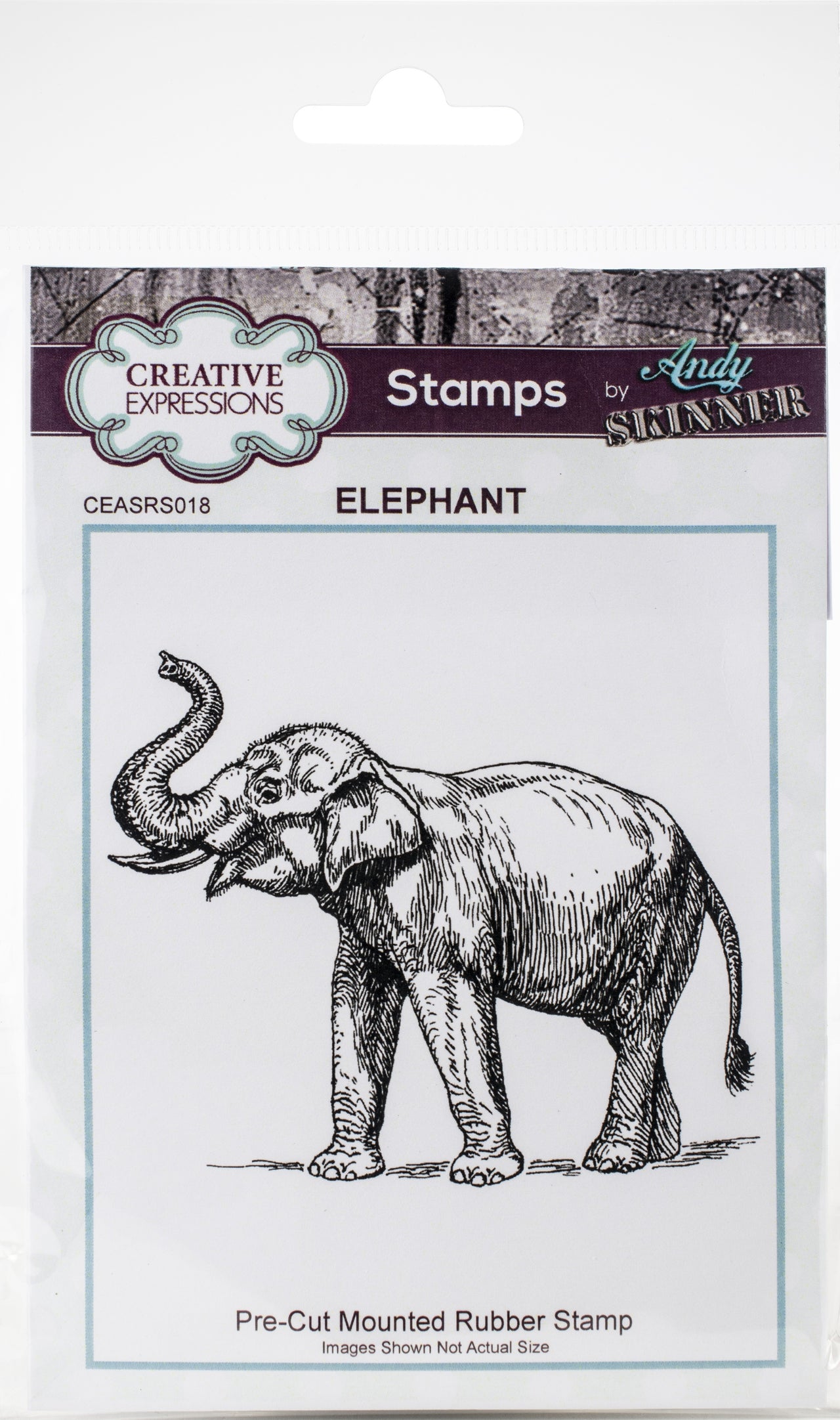 Creative Expressions Rubber Stamp By Andy Skinner - Elephant