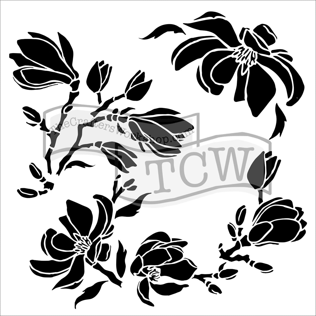 The Crafter's Workshop Crafter's Workshop Template 6"X6" - Magnolia Blossoms