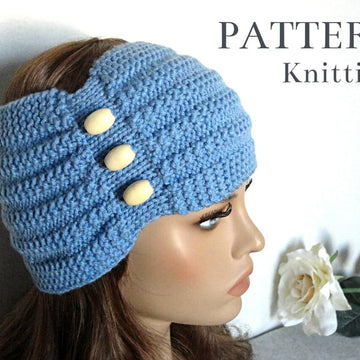 Knitting PATTERN Headband Womens Ear Warmer
