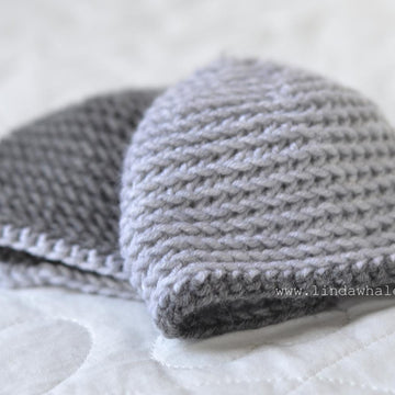 Simple Crochet Baby Beanie 'Gray'