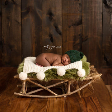 Pom Pom Baby Blanket, Newborn Blanket