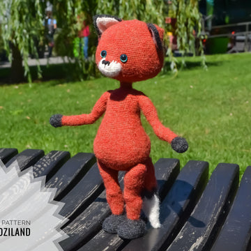 Crochet Pattern Zorro the fox Amigurumi toy