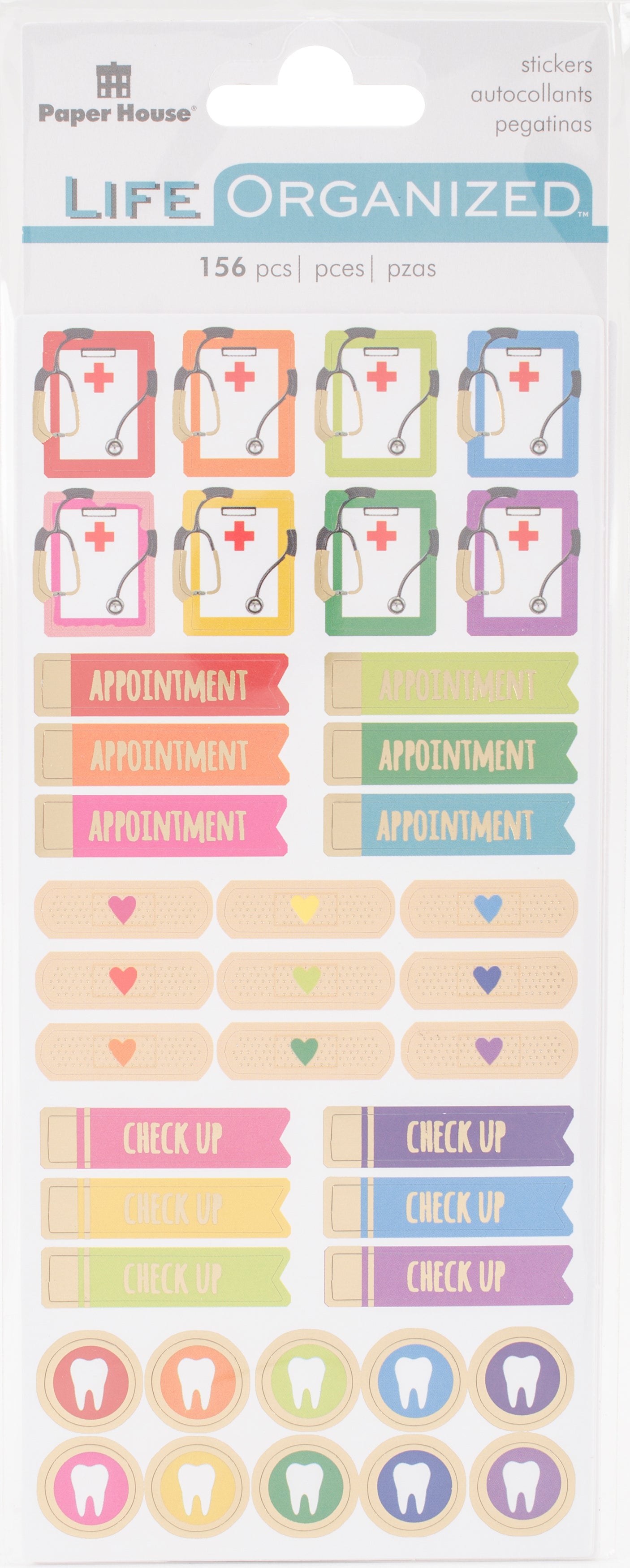 Paper House Life Organized Functional Stickers 2/Sht - Doctor