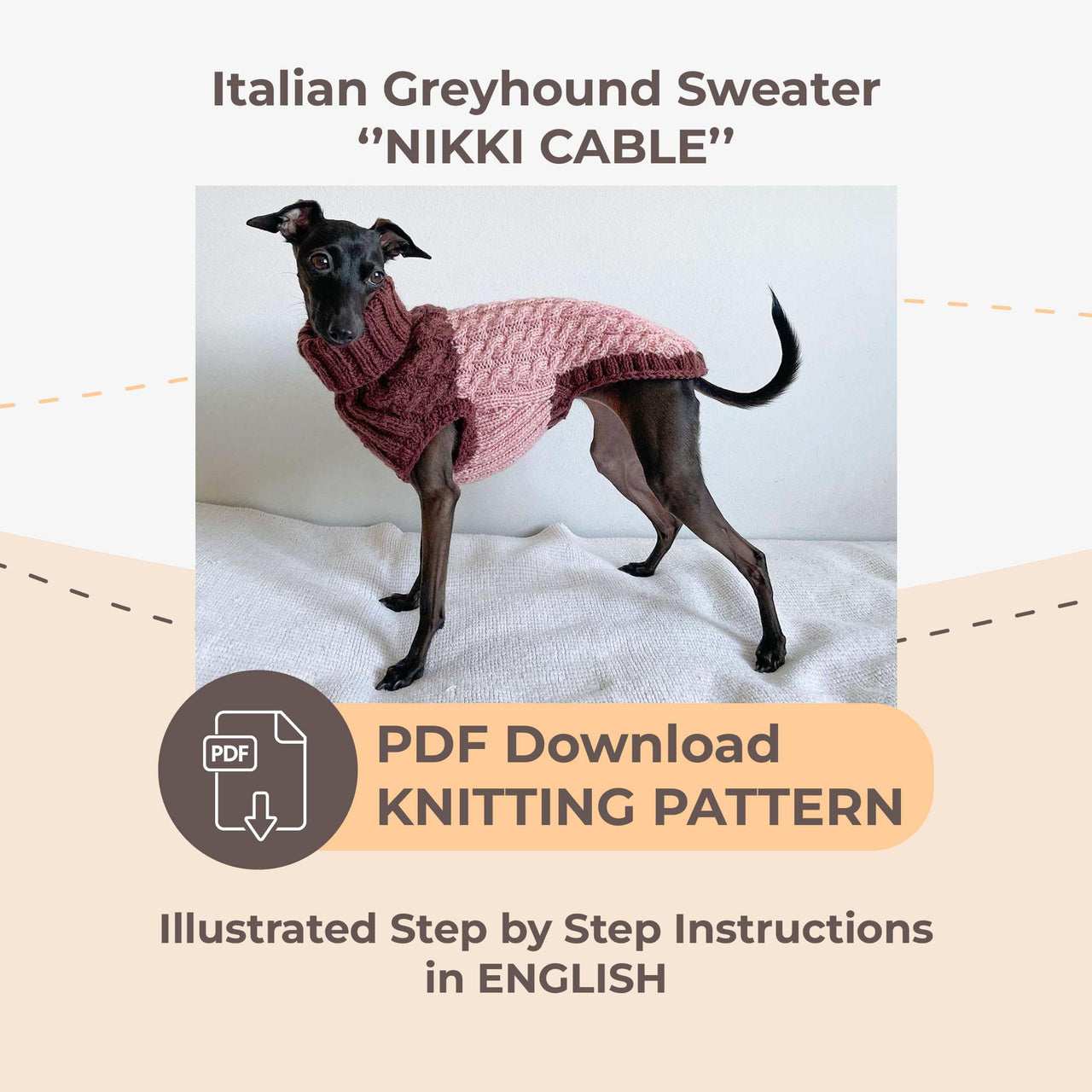 Dog Sweater NIKKI CABLE