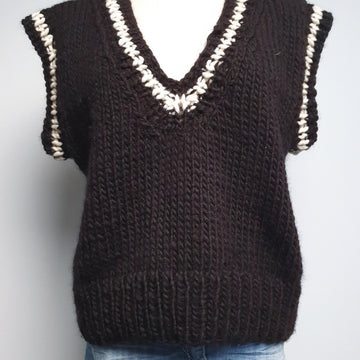 Super chunky deep V-neck tank
