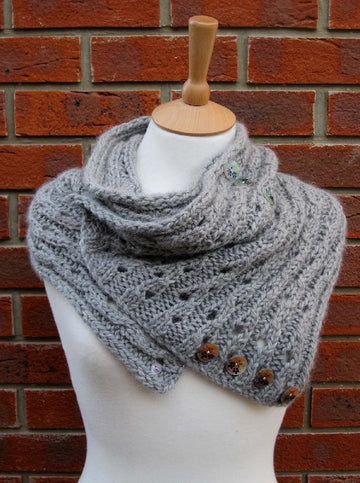 Rib Lace Scarf/Cowl