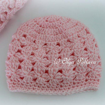 Cluster Flowers Blanket and Hat Baby Set