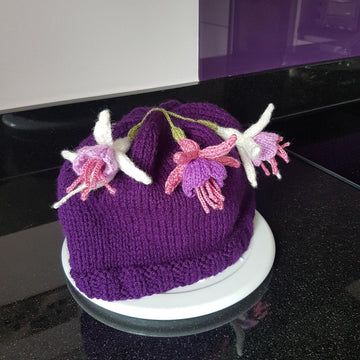 Knitted Fuchsia Tea Cosy