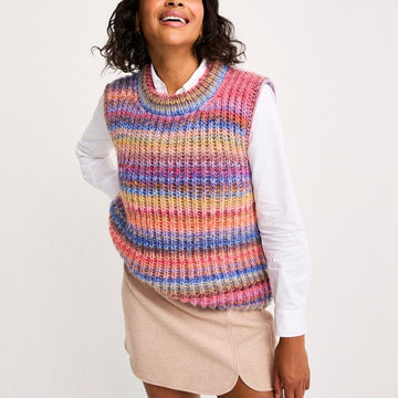 Beneath The Surface Vest Knitting Pattern in Sirdar Jewelspun With Wool Chunky - Downloadable PDF