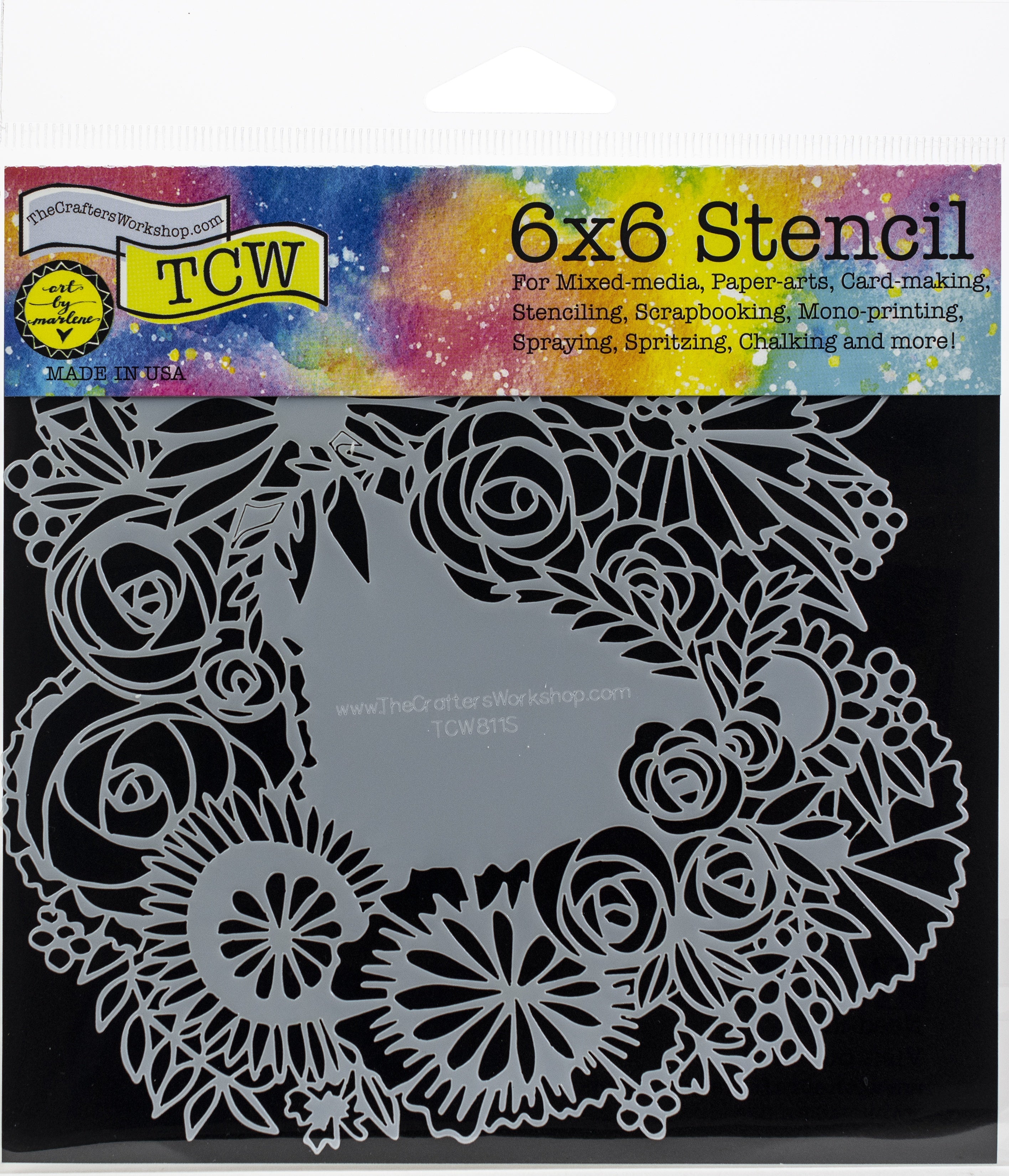 The Crafter's Workshop Crafter's Workshop Template 6"X6" - Floral Statement