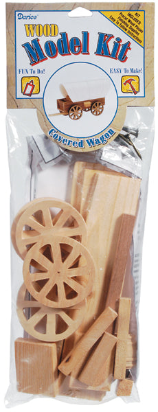 Darice Wood Model Kit - Covered Wagon 8.5"X4.5"