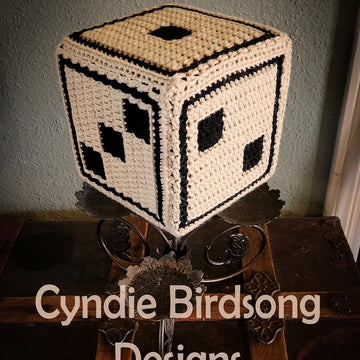 Large 3D Rollable Dice - mosaic crochet