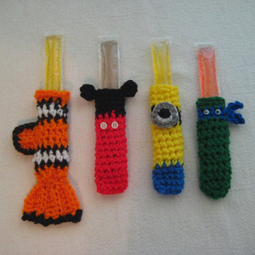 Character Freeze Pop Holders; 4 Designs