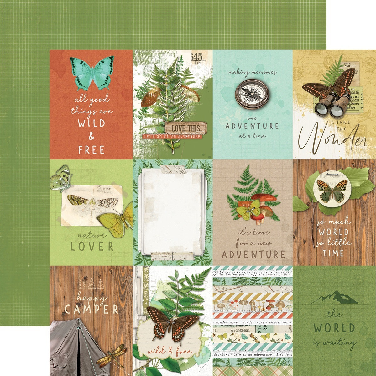 Simple Stories Simple Vintage Great Escape Double-Sided Cardstock 12"X12" 25/Pkg - 3"X4" Elements