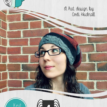 Owl Rib Slouchy Striped Beanie