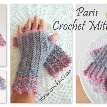 Crochet Mittens PARIS (UK)