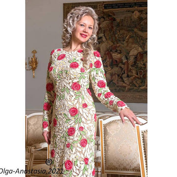 Rose wedding dress