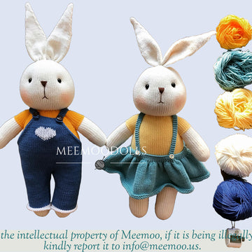 Amigurumi Knits Betelgeuse and Rigel, Big Size Bunnies